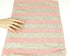 Pink Cream and Heather Black and Off White Stripe Open Weave Sweater Knit Fabric 1 yard and 34 Inches  OSK00190